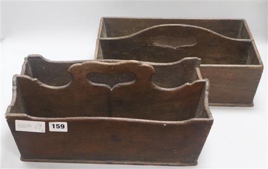 Two cutlery trays